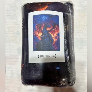 Black and Red Dragon Blanket